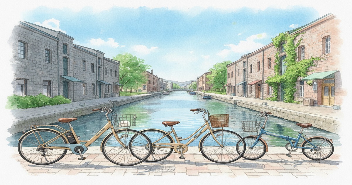 Comparing rental bicycle choices in Otaru